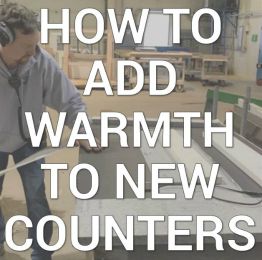 how to add warmth to new counters infographic