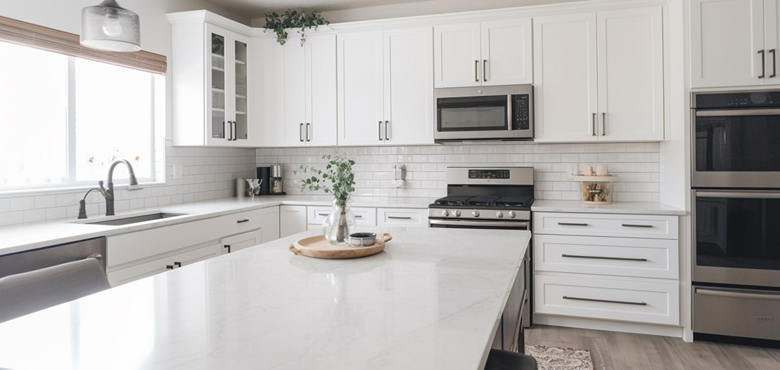 beautiful kitchen with white cabinets 2023