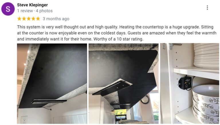 View of The Warm Embrace of Heated Countertops: A Boon for Seniors - FeelsWarm